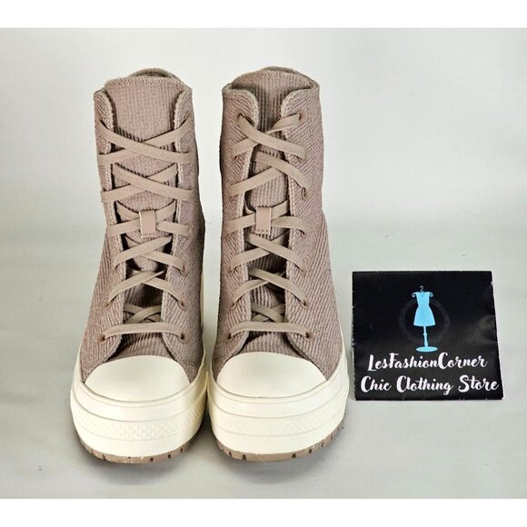 NWOB Converse Chuck 70 De Luxe Heel Platform Counter Climate Wo's Beige Sz 8 333 - Picture 12 of 16